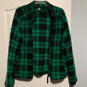 Green and Black Merona fleece jacket | Size XL
